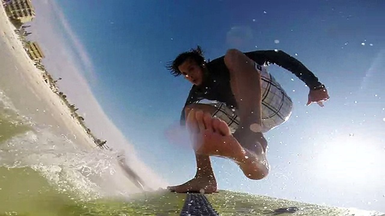 GoPro Hero3 plus black edition Skimboard Mount with some SLO-MO