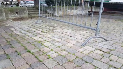 The waves passing underneath the pavement produce an amazing effect in Cadimare, Italy.