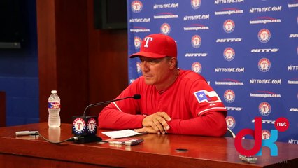 Postgame Interviews after Cole Hamels Rangers Debut