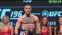 Conor McGregor and Nate Diaz weigh-in for UFC 196