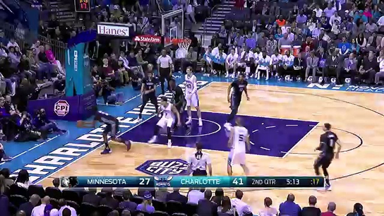 Zach LaVine Dazzling 360 Dunk - Timberwolves vs Hornets - March 7, 2016 - NBA 2015-16 Season