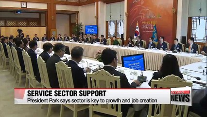 President Park says growth in service sector a must for job creation