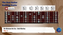 No Woman No Cry - Bob Marley Guitar Backing Track with scale and chords