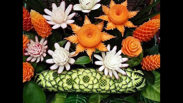 Карвинг для начинающих, украшение из фруктов и овощей
