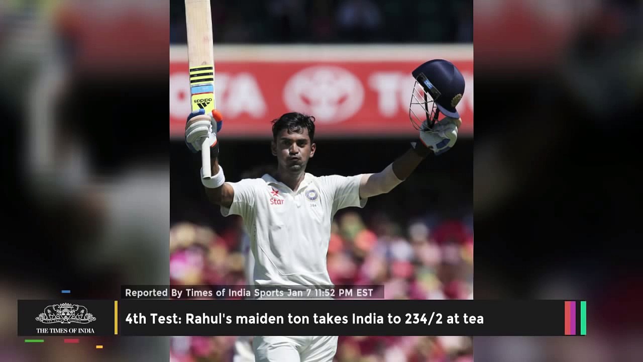 4th Test Rahul's Maiden Ton Takes India to 2342 at Tea - TOI