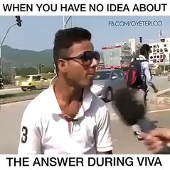 when you have no idea about the answer during viva