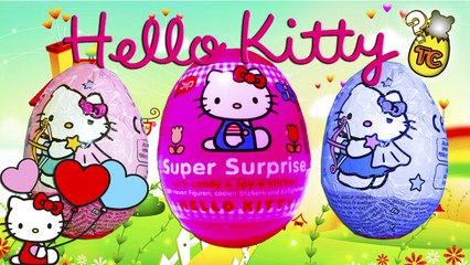 3 HELLO KITTY KINDER SURPRISE EGGS UNBOXING TOYS FOR KIDS | Toy Collector