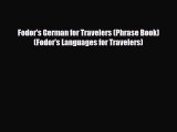 Download Fodor's German for Travelers (Phrase Book) (Fodor's Languages for Travelers) Ebook
