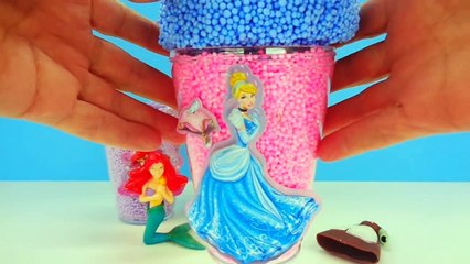 3 Ice Cream Foam Surprise Eggs Cinderella Snow White Ariel