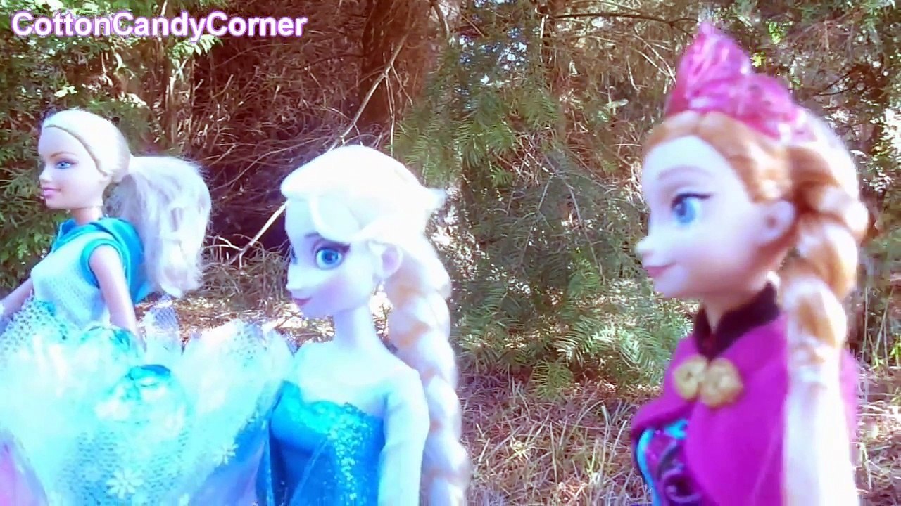 Barbie, Ken , Anna, Elsa, Kristoff, & Duke find there way out of the woods