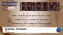 Oh Darling - The Beatles Guitar Backing Track with scale chart, chords and lyrics