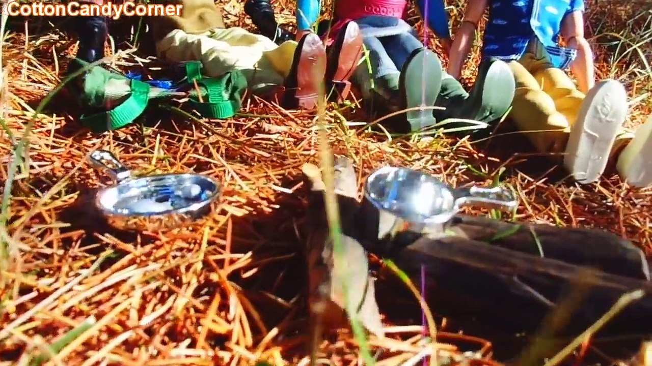 Barbie, Ken, Anna, Elsa, Kristoff, & Duke GI Joe camping