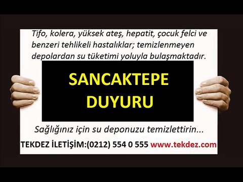 Sancaktepe İstanbul su deposu temizliği firmaları TEKDEZ