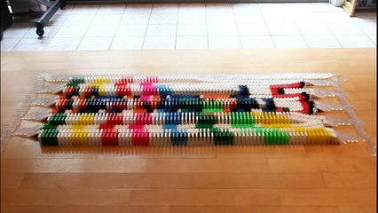 It Took Him Over 3 Months To Create This Domino Arrangement…
