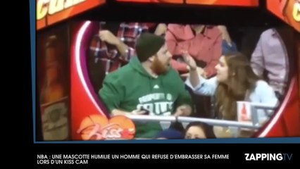 NBA : Une mascotte humilie un homme car il refuse d’embrasser sa copine lors d’un "kiss cam" (vidéo)