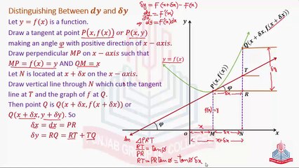 Distinguishing between dy and delta y