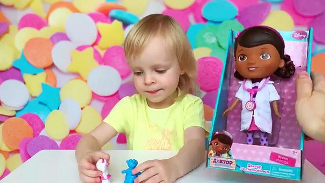 Доктор Плюшева кукла игрушка Doc McStuffins doll toy. Видео для детей