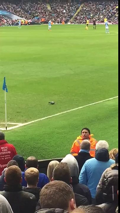 Manchester City Fans Chant at a Pigeon