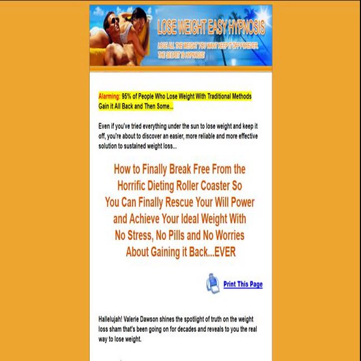 "Free Weight Loss Hypnosis Video"