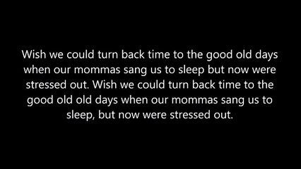Twenty One Pilots Stressed Out Lyrics