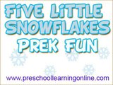 Winter Songs for Preschool Kids-5 Little Snowflakes