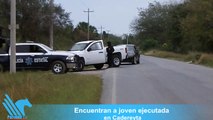 Encuentran a joven ejecutada en Cadereyta.