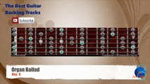 Organ Ballad in A Guitar Backing Track with scale chart