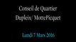 Conseil de Quartier Dupleix/ Motte-Picquet du Lundi 7 Mars 2016