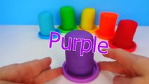 Learning Colors of the Rainbow with Play Doh Purple Blue Green Yellow Orange Red CottonCandyCorner