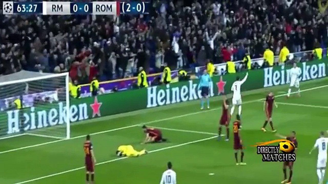 أهداف وملخص مباراة ريال مدريد 2 - 0 روما [شاشة كاملة] دوري الابطال (4-0) 8-3-2016 [HD720p]