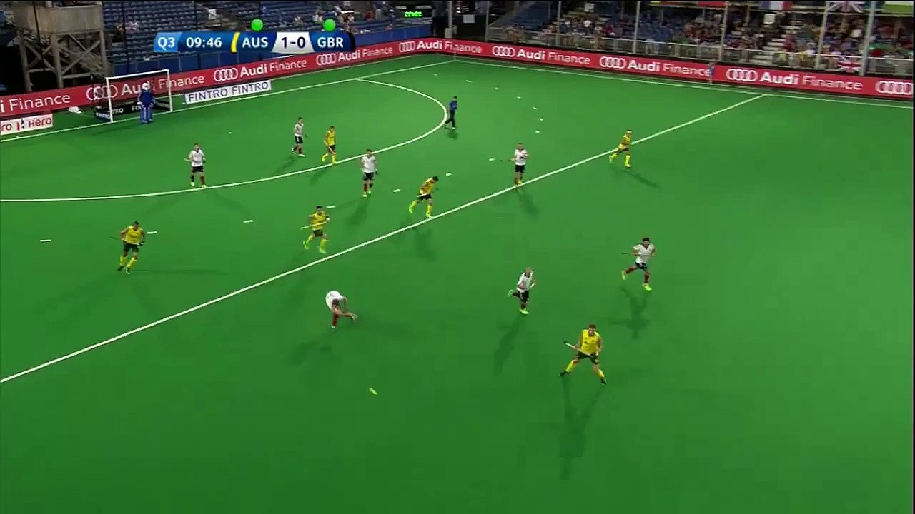 Catlin with an outstanding reverse stick shot into the bottom corner AUS 1-1 GBR