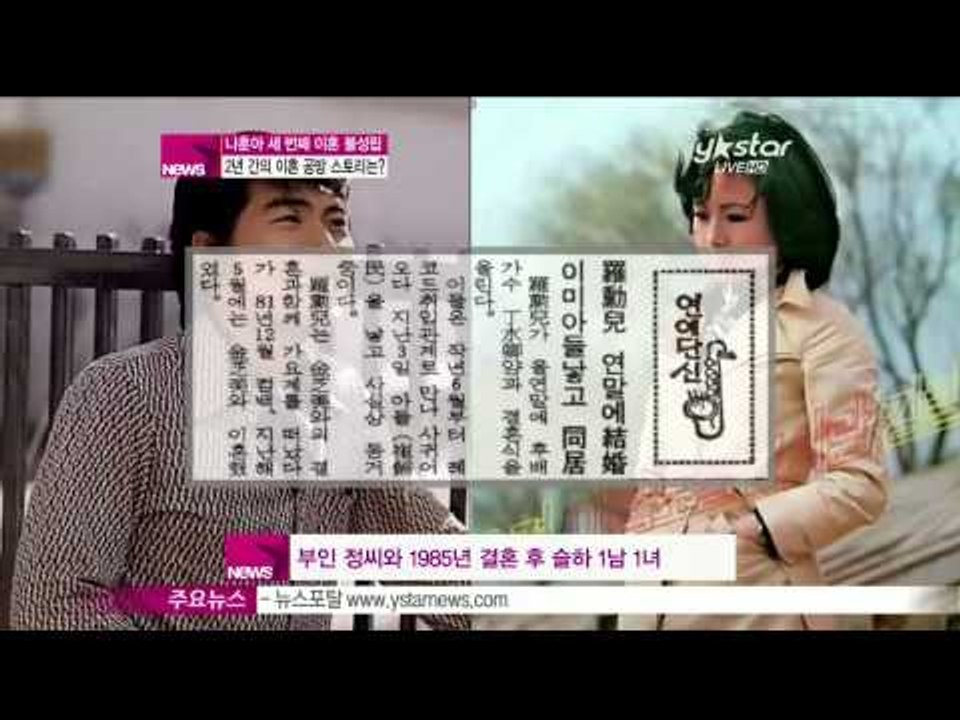 생방송 스타뉴스 - [Y-STAR] Na Hoonah continuously lives with his wife (나훈아 세 번째 이혼 불성립, 2년 간의 이혼 공방 스토리는)