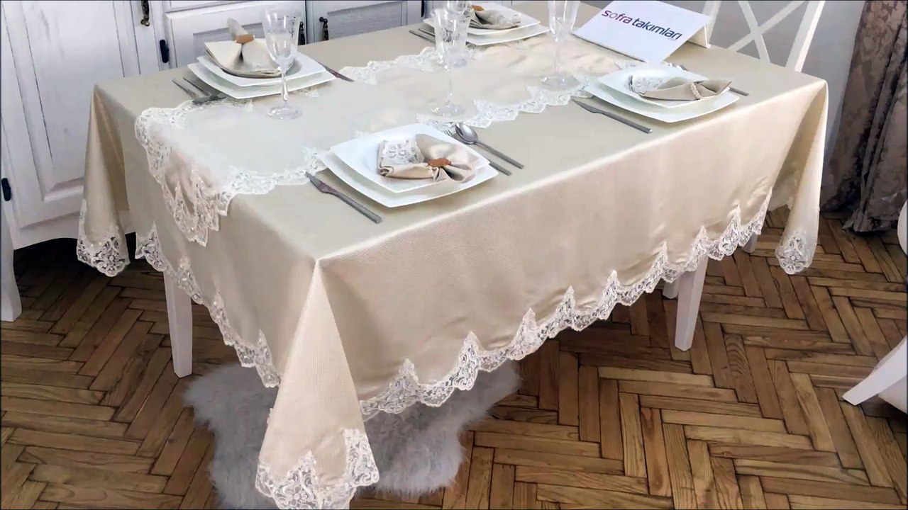 Cristin Masa Örtüsü Takımı - Cappucino - 12 Kişilik
