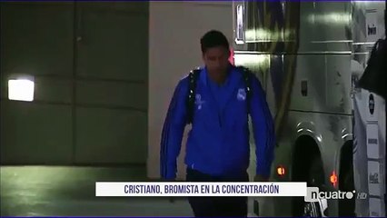 La broma de Cristiano Ronaldo a Marcelo antes de subir al autobús ¡Vaya susto_