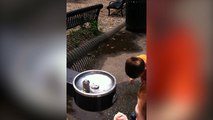 Adorable Tot Fails At Using Water Fountain