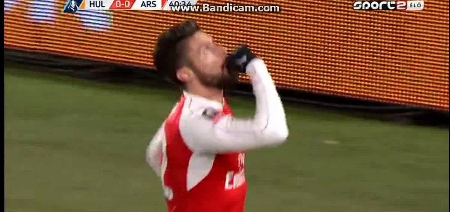 Oliver Giroud Goal HD -  Hull City 0-1  Arsenal 08-03-2016