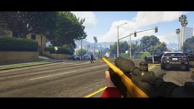 GTA 5 Next Gen Funny Moments - Sniper Montage, Treehouse, Glitches, Bank Robbery!