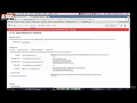 412 Creating A New Ad Group For Improved Targeting - Google AdWords For Beginners