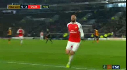 Olivier Giroud Goal Hull 0 - 2 Arsenal FA Cup 8-3-2016