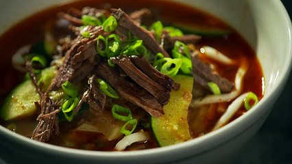 Discover Brisket Noodle Soup with Korean Chili with Anita Lo