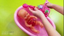 Baby Doll Bathtime Nenuco Baby Girl Change Diaper How to Bath a Baby Toy Videos