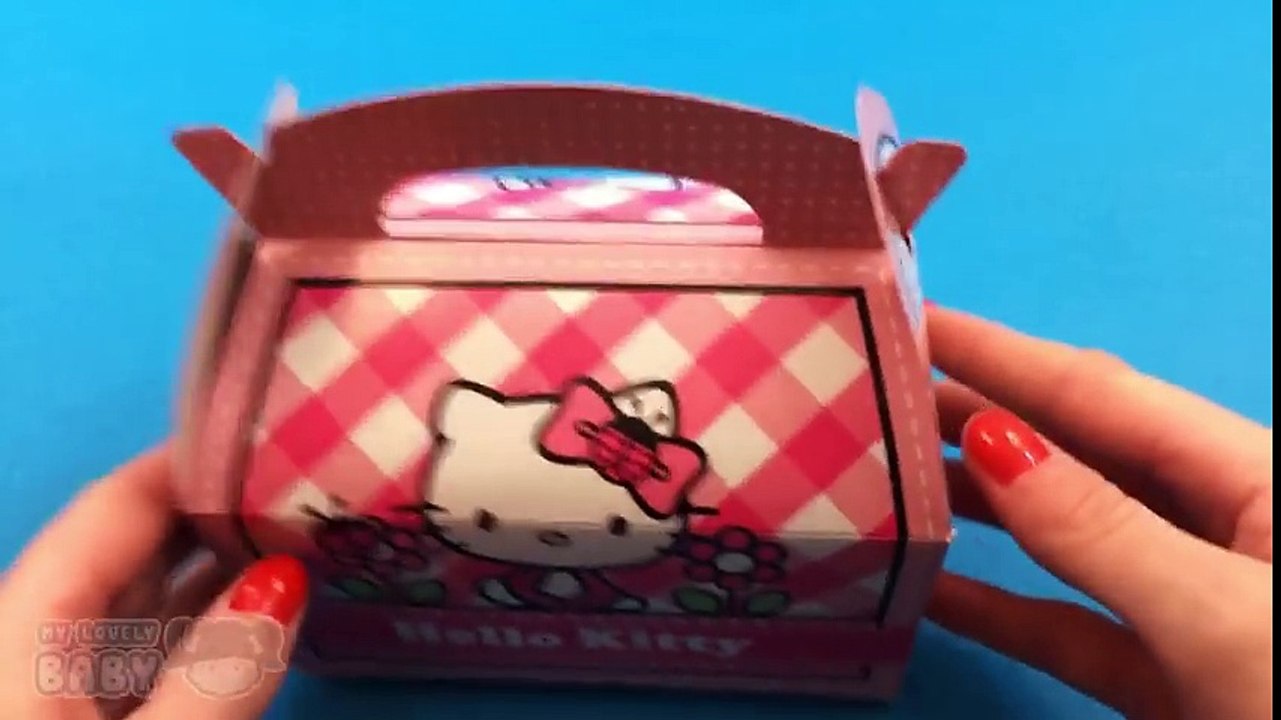 New Hello Kitty Lunchbox with Surprise Eggs Toys and Candy!