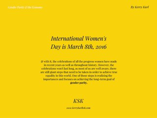 Kerry Karl presents: How Gender Parity Influences Economy