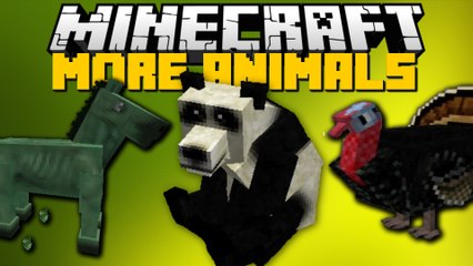 Minecraft: MORE ANIMALS MOBS MOD (Big Golem, Ostrich & Jellyfish) Mod Showcase