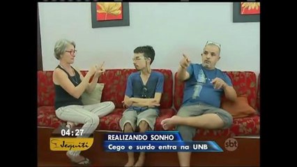 Deficiente auditivo e visual vira exemplo de superação