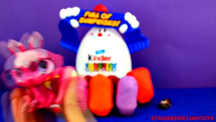 Play Doh Cookie Monster Sesame Street Big Bird LPS Littlest Pet Shop Surprise Eggs StrawberryJamToys