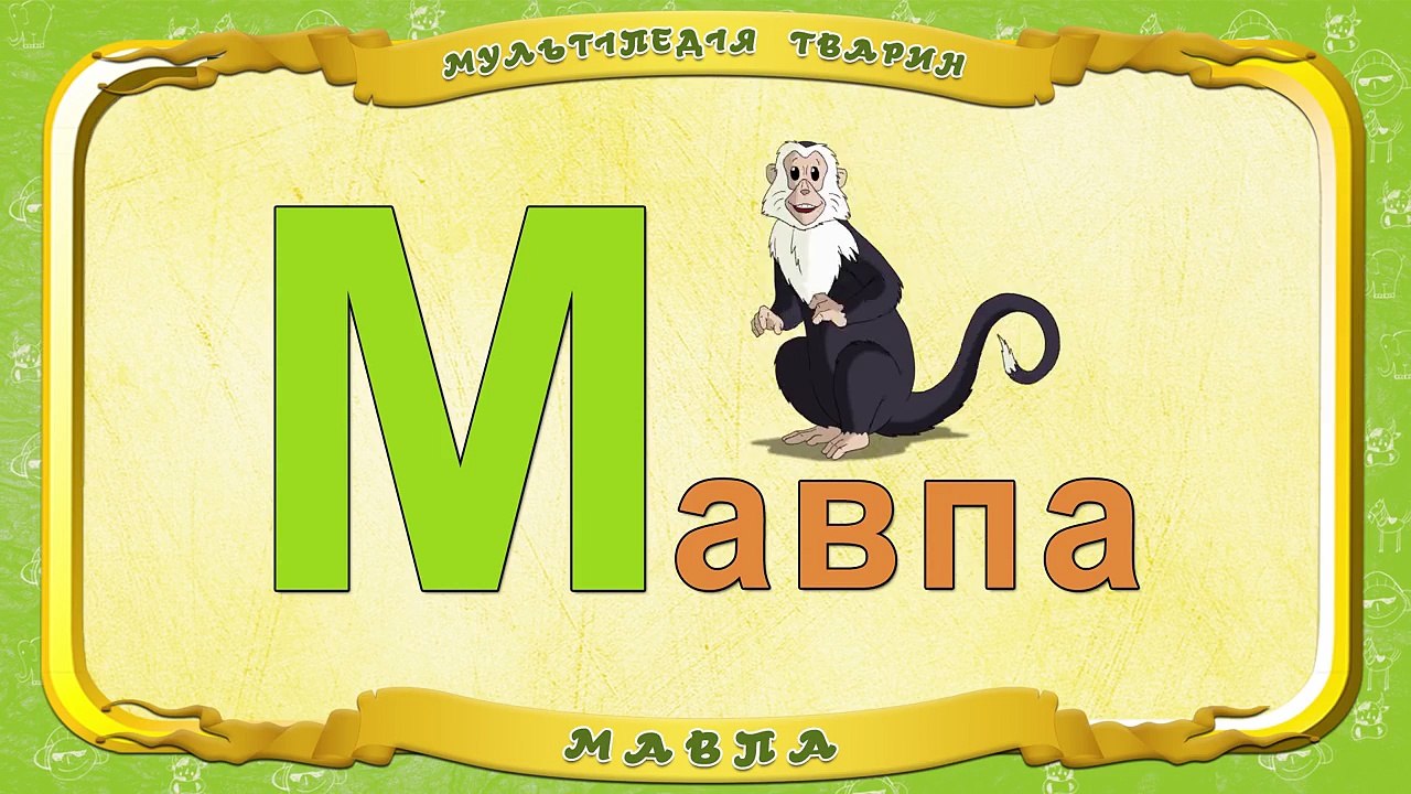 Мультіпедія тварин. Літера М Мавпа
