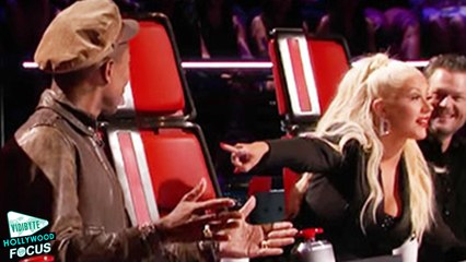 Christina Aguilera and Pharrell Fight at The Voice