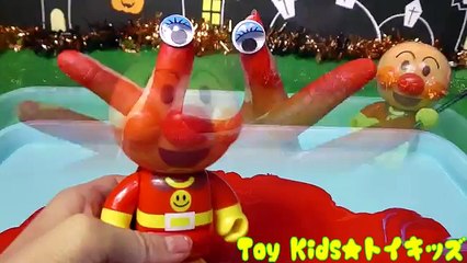 アンパンマン おもちゃアニメ えのぐでカニさん❤色遊び Toy Kids トイキッズ anpanman