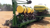 Planting Double Crop Soybeans with Big Tractor Power